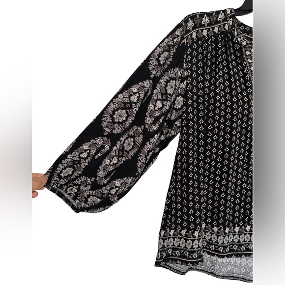 🖤 Knox Rose Boho Floral & Paisley Blouse - Picture 3 of 10